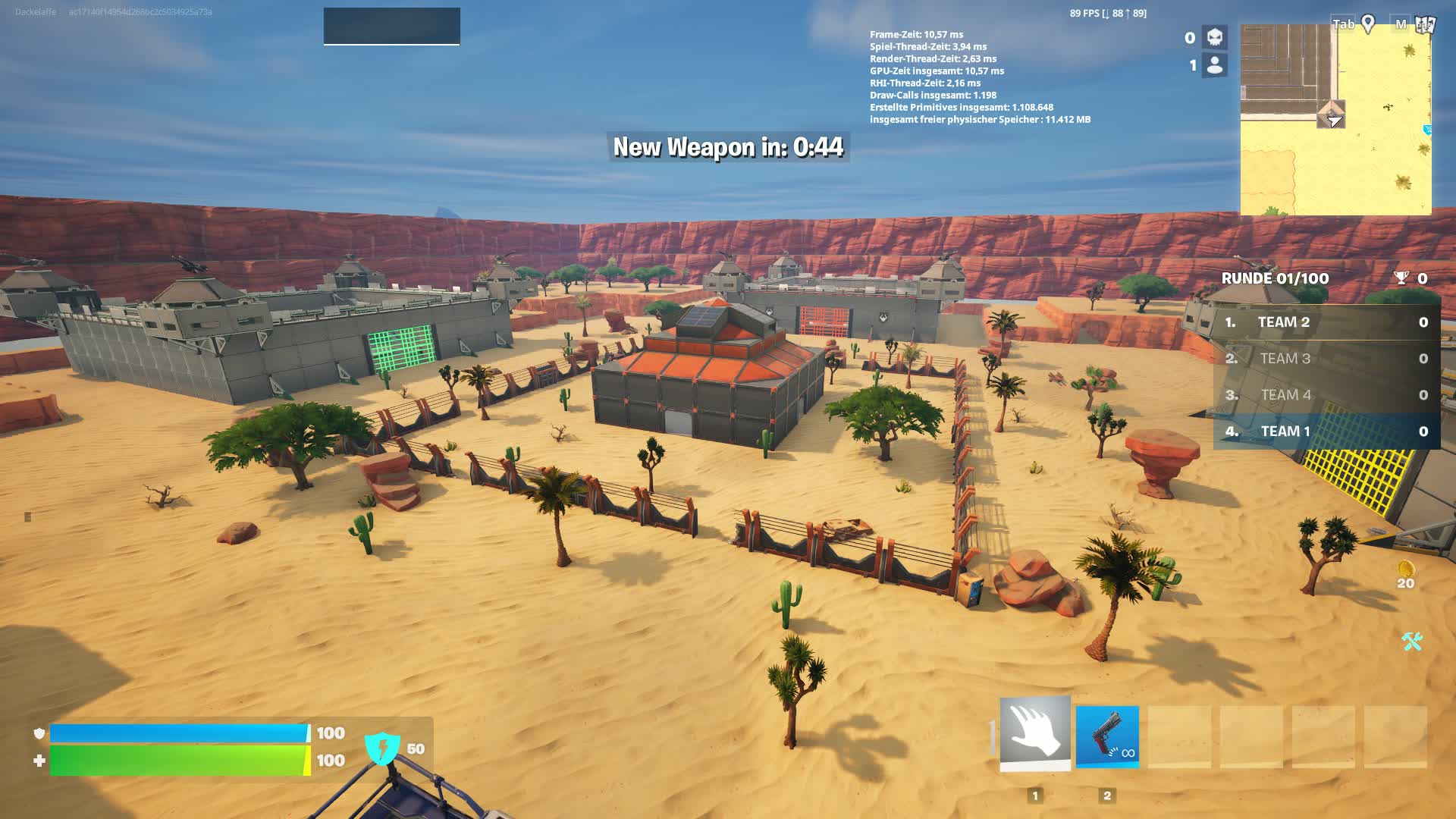 Desert Deliver battle (4 Teams) — Fortnite Creative map
