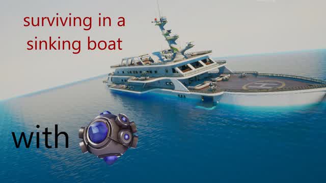 surviving in a sinking boat — Fortnite Creative map cover art