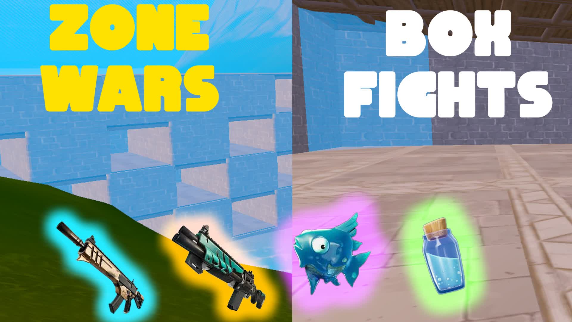 ZONE WARS/BOX PVP CH5 WEAPONS — Fortnite Creative map