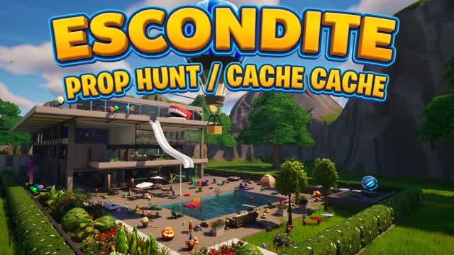 ESCONDITE PROP HUNT / CACHE CACHE — Fortnite Creative map cover art
