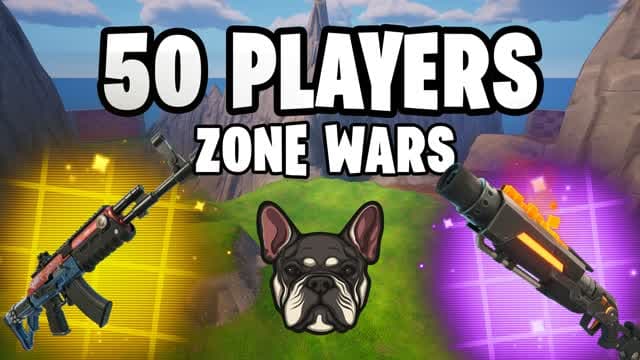 50 Player Zone Wars by Siek — Fortnite Creative map cover art