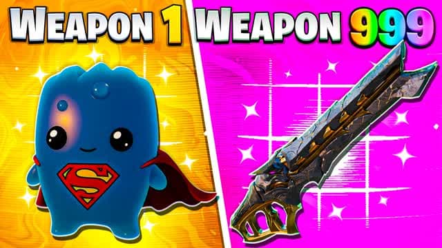 CHAOS GUN GAME🌟🎯 ONE SHOT — Fortnite Creative map cover art