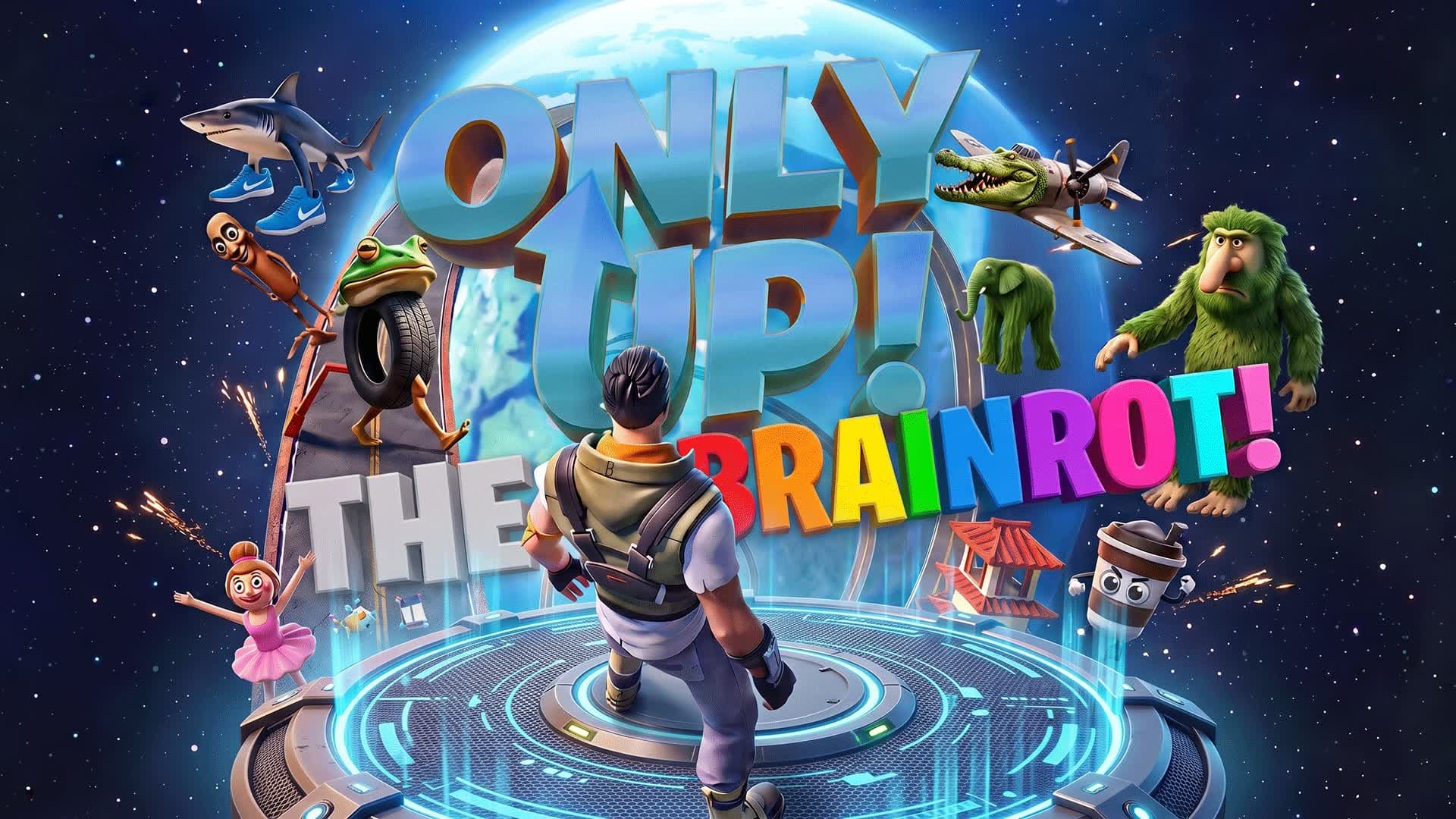 Only Up the Brainrot — Fortnite Creative map