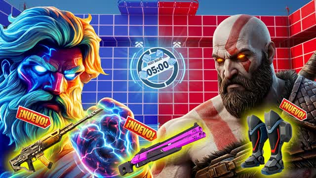 GOD WAR FFA - NEW WEAPONS 🔵🔴 — Fortnite Creative map