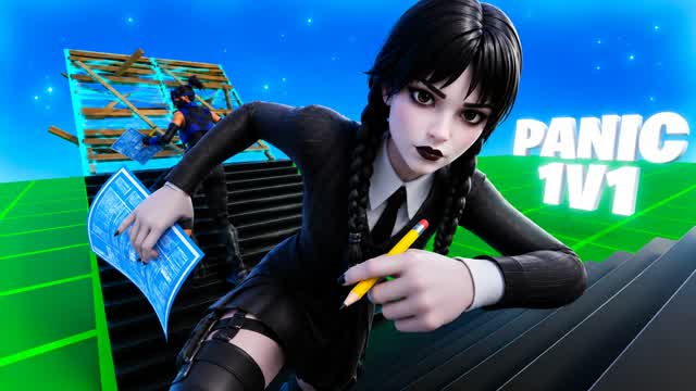 PANIC 1V1 BUILD FIGHTS (200 PUMPS) — Fortnite Creative map cover art