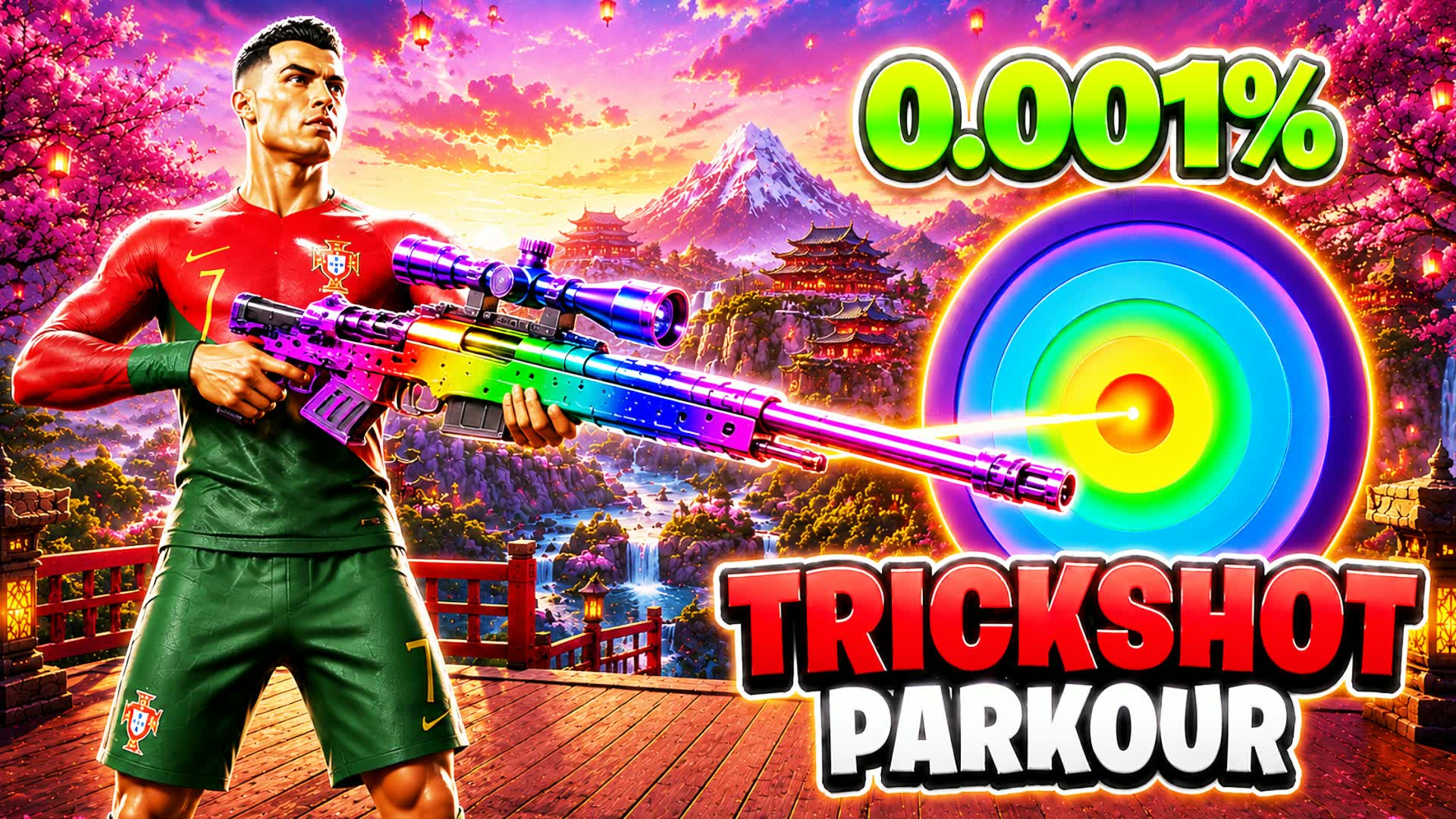 🔫SHOOT 4X TRICKSHOT PARKOUR🎯🏃 — Fortnite Creative map