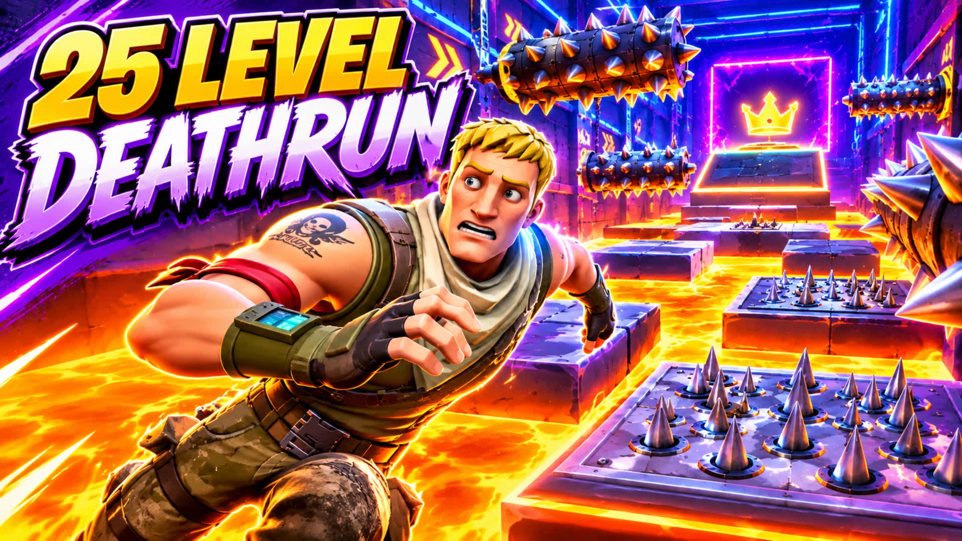 🔥25 LEVELS HARD ⭐ PARKOUR!! [MUERTE] — Fortnite Creative map
