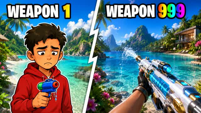 gun game one shot FFA wars — Fortnite Creative map
