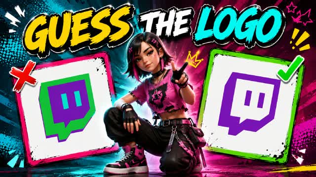 GUESS LOGO 🔎 PARKOUR OBBY — Fortnite Creative map