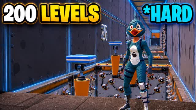 200 Level Deathrun Parkour — Fortnite Creative map