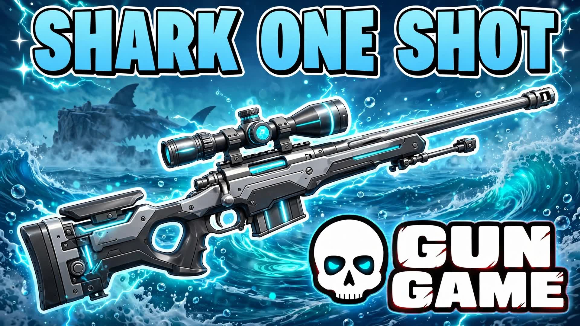 🤯AMAZING SHARK ONE SHOT GUN GAME 🦈 — Fortnite Creative map