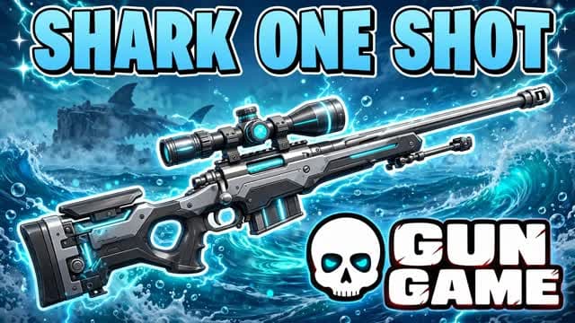 🤯AMAZING SHARK ONE SHOT GUN GAME 🦈 — Fortnite Creative map
