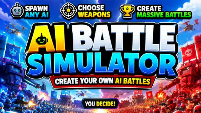 CUSTOM AI BATTLE SIMULATOR — Fortnite Creative map cover art