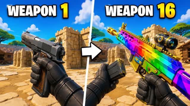 SWAPOUT Gun Game 🔫 — Fortnite Creative map cover art