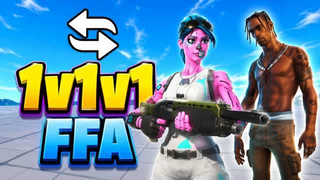 ALL SKINS 1V1V1 FFA — Fortnite Creative map