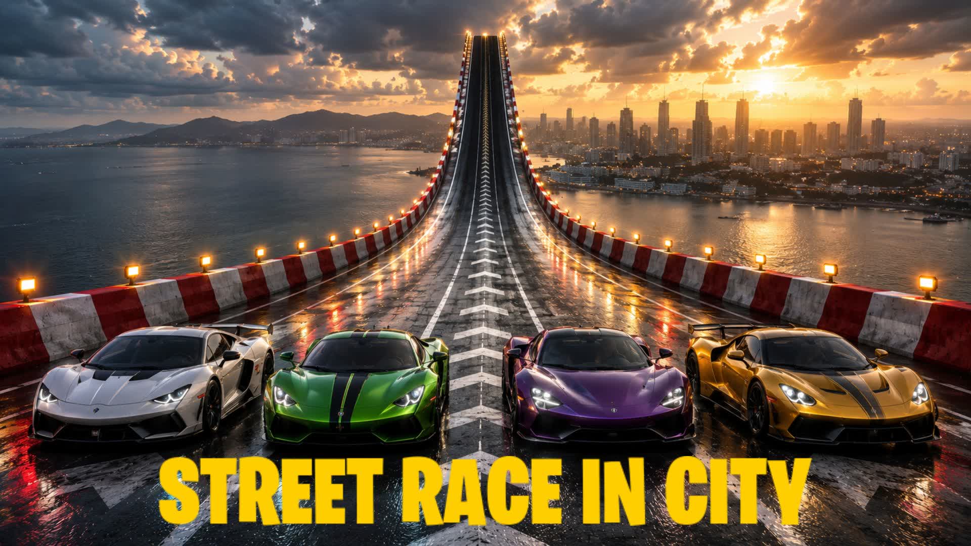STREET RACE IN CITY — Fortnite Creative map