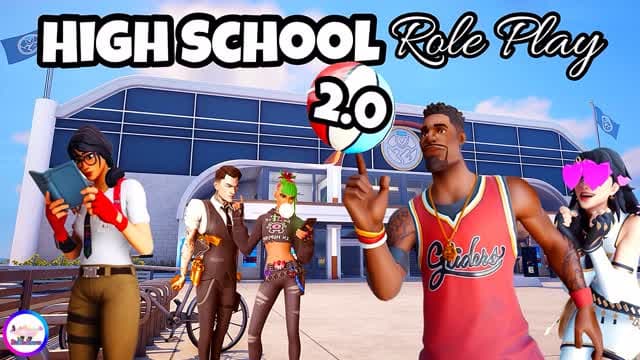 🏫High School Role Play 2.0🚌 — Fortnite Creative map cover art