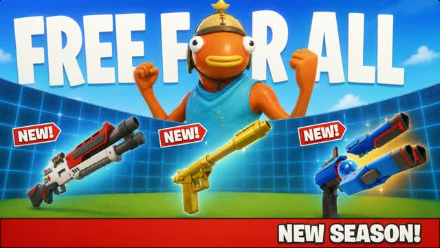 👑 FREE FOR ALL 👑 - ALL CRAZY GUNS — Fortnite Creative map
