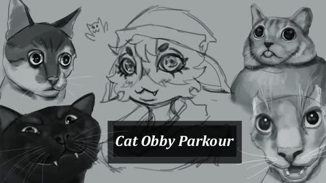 Cat Obby Parkour — Fortnite Creative map cover art