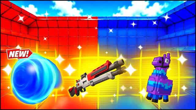 RED VS BLUE NEXT STEP READ 🔴🔵 — Fortnite Creative map cover art
