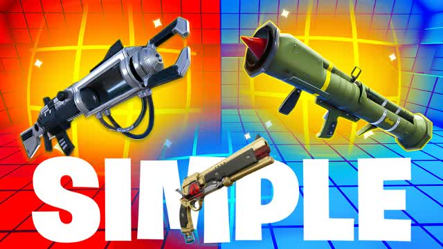 SIMPLE RED VS BLUE🔴🔵 PVP — Fortnite Creative map cover art