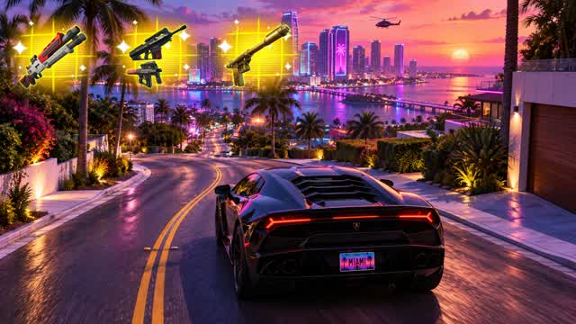Vice Drive — Fortnite Creative map