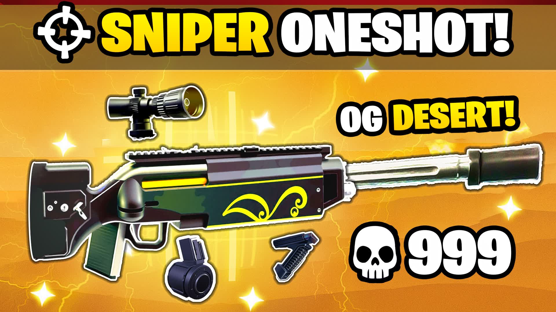 SNIPER ONE SHOT🌵DESERT — Fortnite Creative map