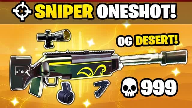 SNIPER ONE SHOT🌵DESERT — Fortnite Creative map