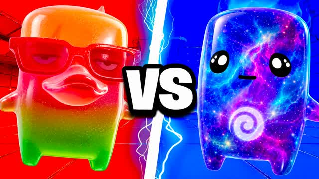 RED VS BLUE SUPER UNC WET 2 — Fortnite Creative map cover art
