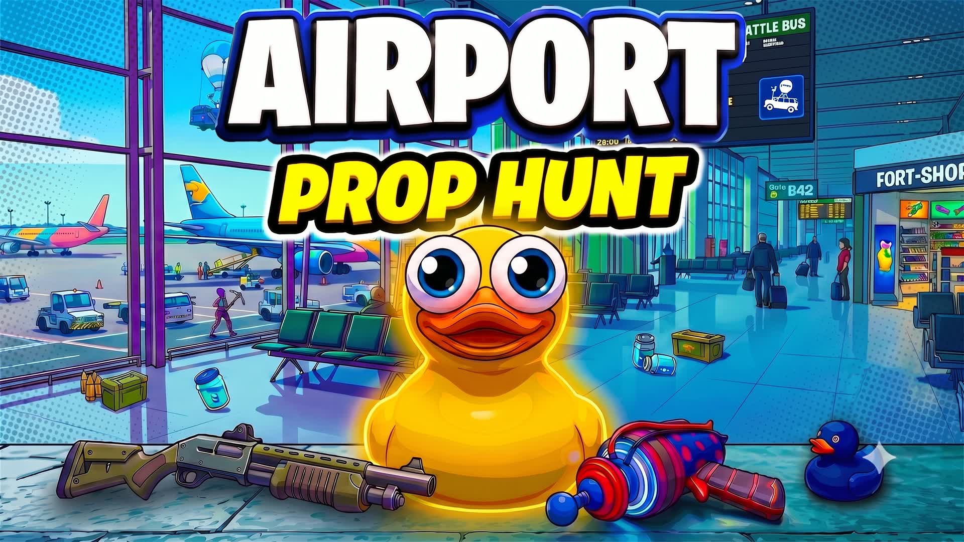 AIRPORT PROP HUNT HIDE AND SEEK — Fortnite Creative map