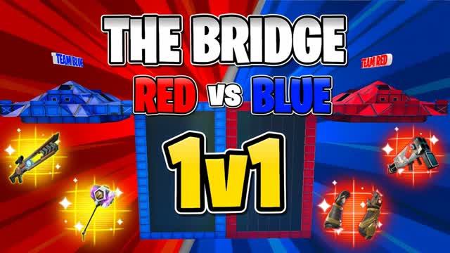 THE BRIDGE RVB Red vs Blue 🔴🔵 1v1 — Fortnite Creative map