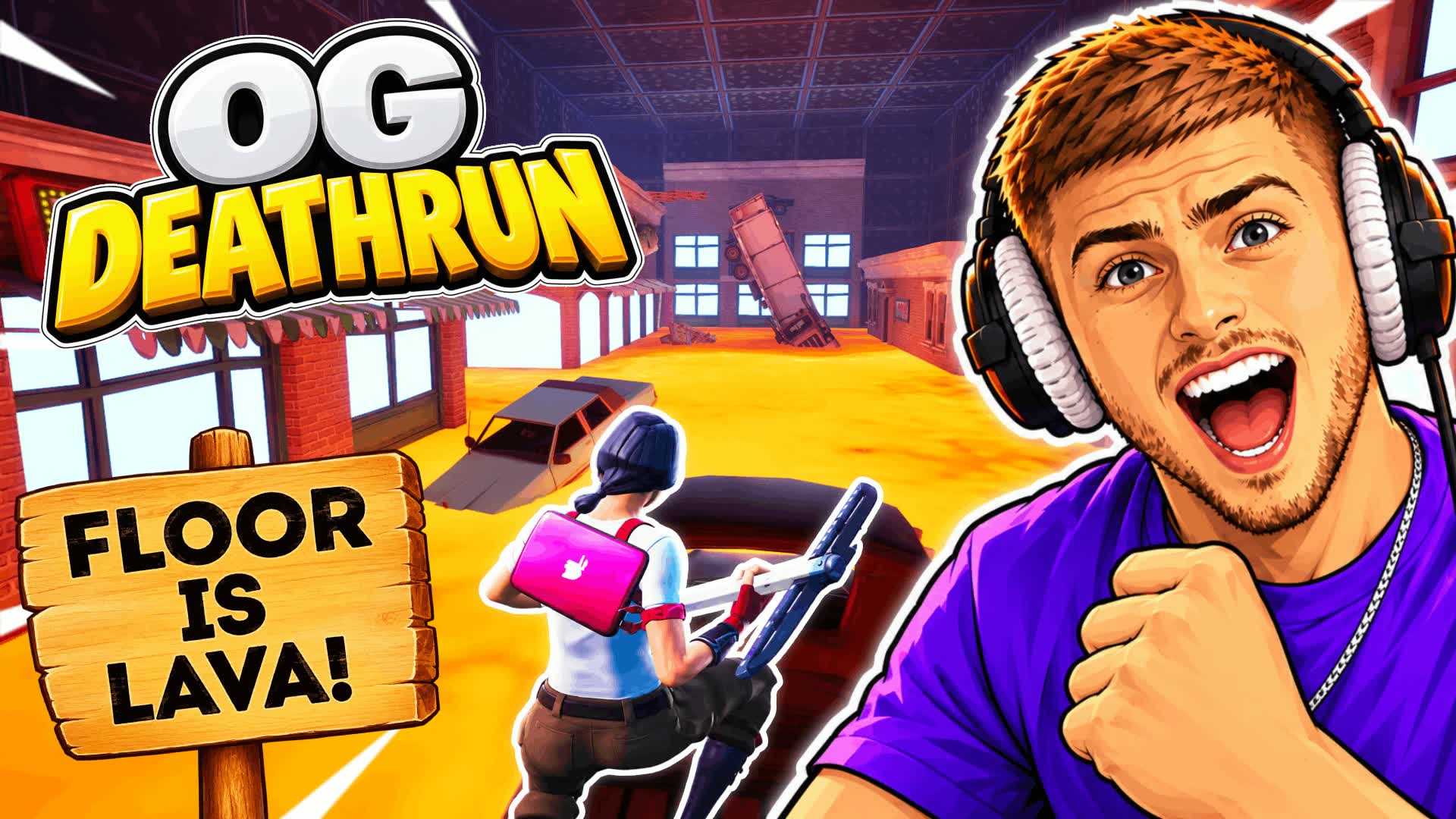 THE FLOOR IS LAVA DEATHRUN REMAKE MICH — Fortnite Creative map