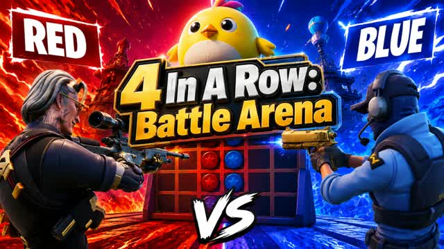 4 in a Row: Battle Arena — Fortnite Creative map cover art
