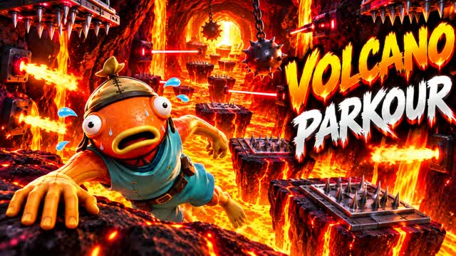 🔥🔥Escape the Volcano Hard Parkour 🌋🌋 — Fortnite Creative map