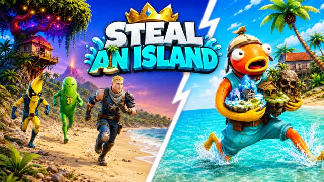 STEAL AN ISLAND — Fortnite Creative map cover art