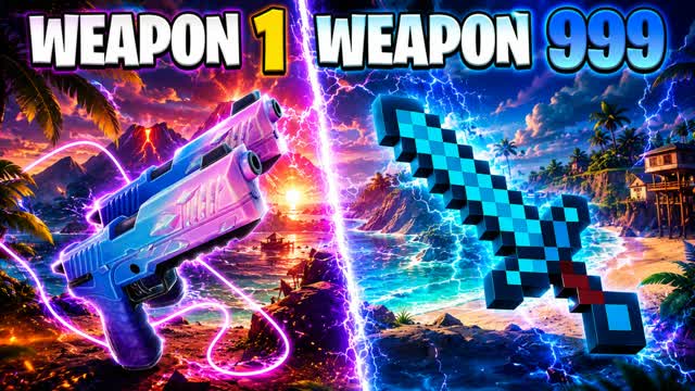 🌟ULTRA GUN GAME🎯ONE SHOT⭐️HERO — Fortnite Creative map cover art