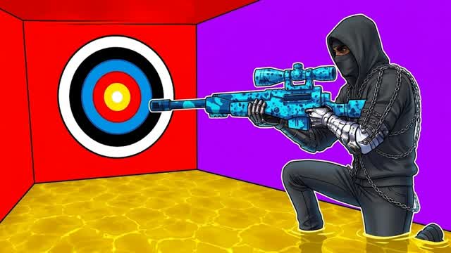 CRAZY CHAOS TRICKSHOT PARKOUR🏁 — Fortnite Creative map cover art