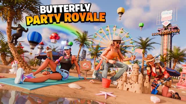 🎡 BUTTERFLY PARTY ROYALE 2.2 🎡 — Fortnite Creative map cover art