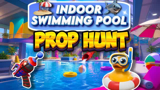 INDOOR SWIMMING POOL PROP HUNT 🐳⛱️ — Fortnite Creative map