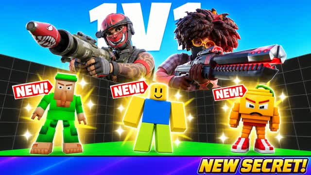 CRAZY BRAINROT 1v1v1 EVERY GUN — Fortnite Creative map cover art