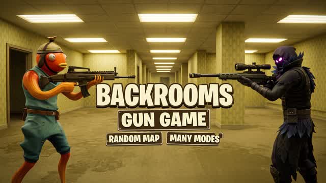Backrooms Gun Game — Fortnite Creative map