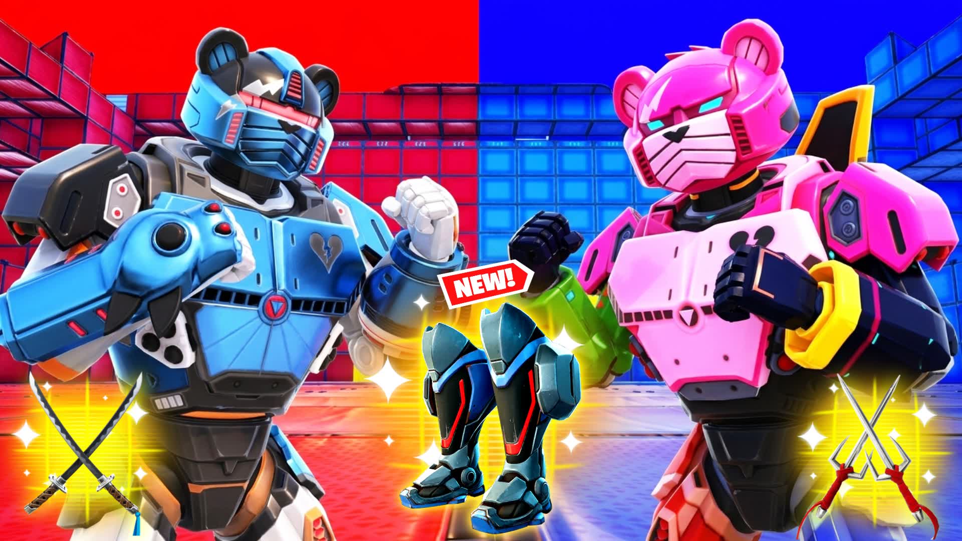 BOTS RED VS BLUE 🔴🔵 — Fortnite Creative map