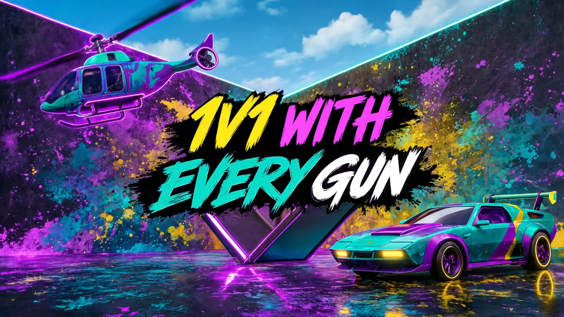 1V1 WITH EVERY GUN PLAY NOW — Fortnite Creative map
