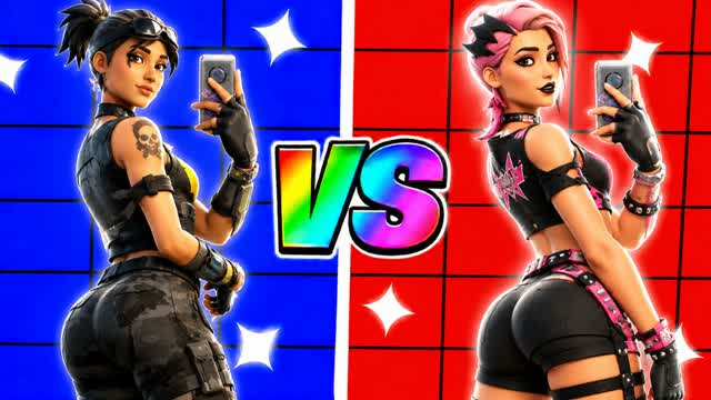 EZ SPRITE RED VS BLUE ABYSSAL RUINS 🔴🔵 — Fortnite Creative map cover art