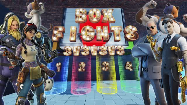 3v3v3v3 COLOR BOX FIGHTS — Fortnite Creative map cover art