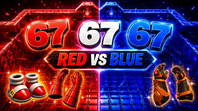 RED VS BLUE RVB FUN🔴🔵 — Fortnite Creative map cover art