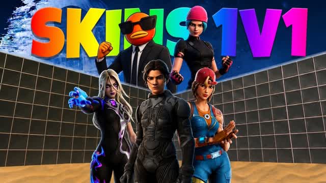 ALL SKINS 1V1 WITH EVERY GUN — Fortnite Creative map