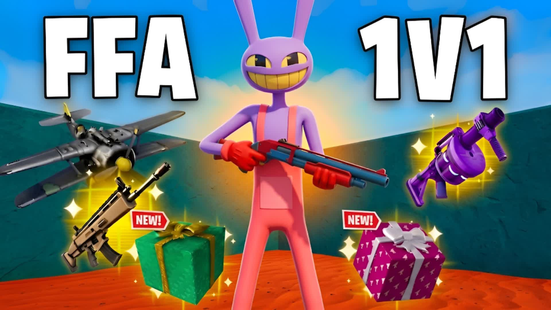 🔫 1V1 FFA SUPER – EVERY GUN & FFA 🎯 — Fortnite Creative map