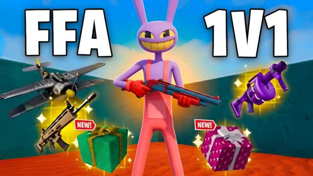 🔫 1V1 FFA SUPER – EVERY GUN & FFA 🎯 — Fortnite Creative map cover art