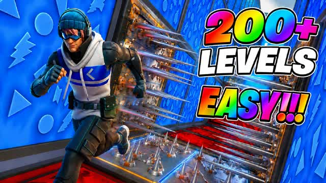 PARKOUR RAINBOW 200+LEVELS — Fortnite Creative map